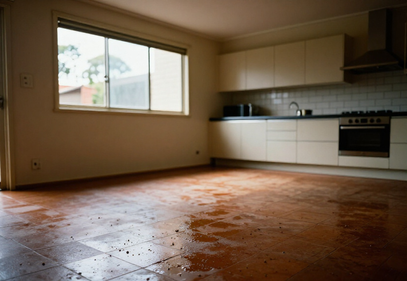 Cockroach treatment in apartment kitchen